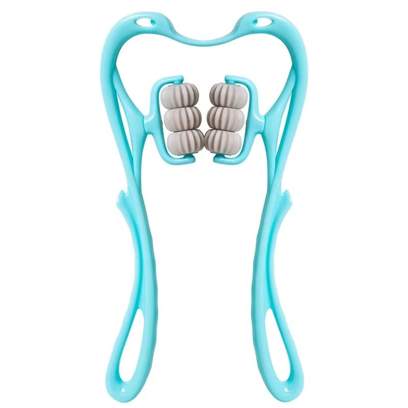 6 Ball Handheld Dual Pressure Point Manual Neck Massager Roller