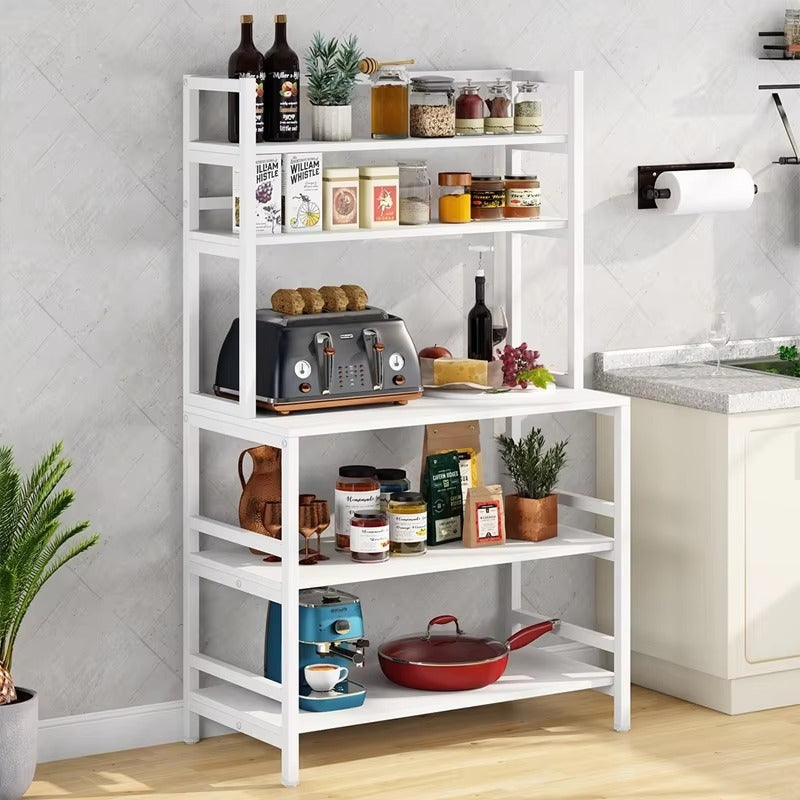 Kitchen Bakers Rack Utility Storage Shelf Microwave Oven Stand, Industrial Microwave Cart Kitchen Stand