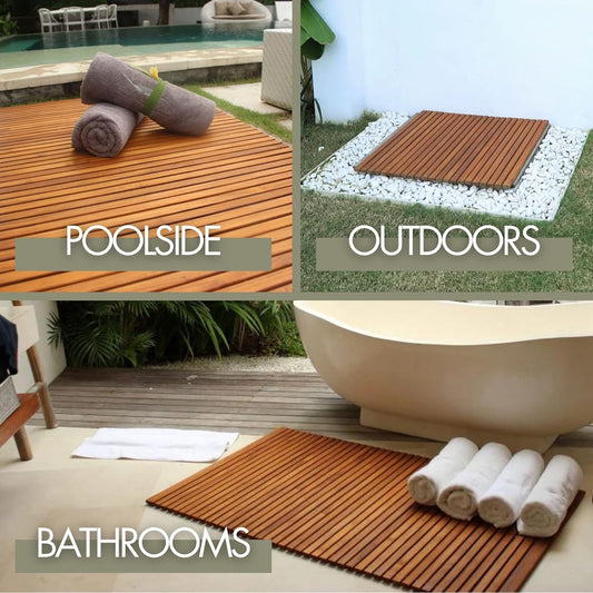 Premium Wood Shower Mat