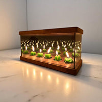 Infinity Mirror Candle Holder, Infinity Cube, Unique Tealight Holder, Wooden Candle Holder