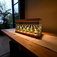 Infinity Mirror Candle Holder, Infinity Cube, Unique Tealight Holder, Wooden Candle Holder