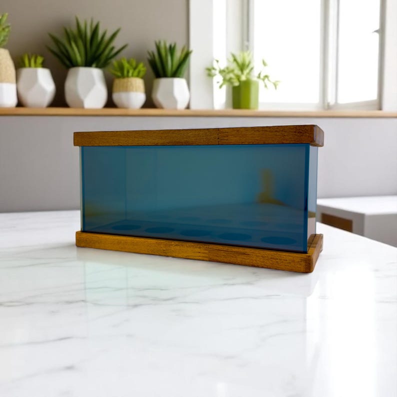 Infinity Mirror Candle Holder, Infinity Cube, Unique Tealight Holder, Wooden Candle Holder