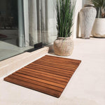 Solid  Wood String Mat - Indoor and Outdoor Use - Non-Slip Wooden Platform for Sauna, Pool, Hot Tub Flooring Decor and Protector (Oiled Finish, 23.62