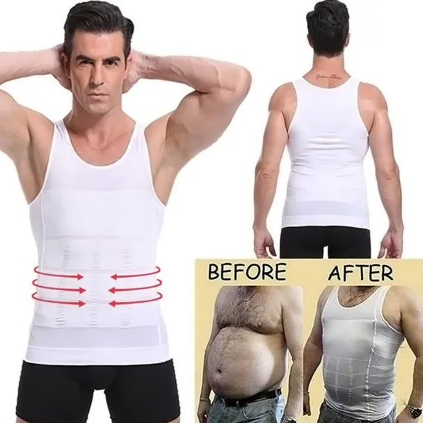 Mens Body Shaper Slimming Vest Compression Shaper Tank Top Shapewear Shirt for Men