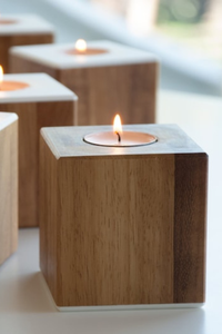Modern wooden candle holder / wedding gift ideas