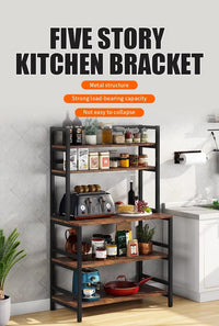 Kitchen Bakers Rack Utility Storage Shelf Microwave Oven Stand, Industrial Microwave Cart Kitchen Stand