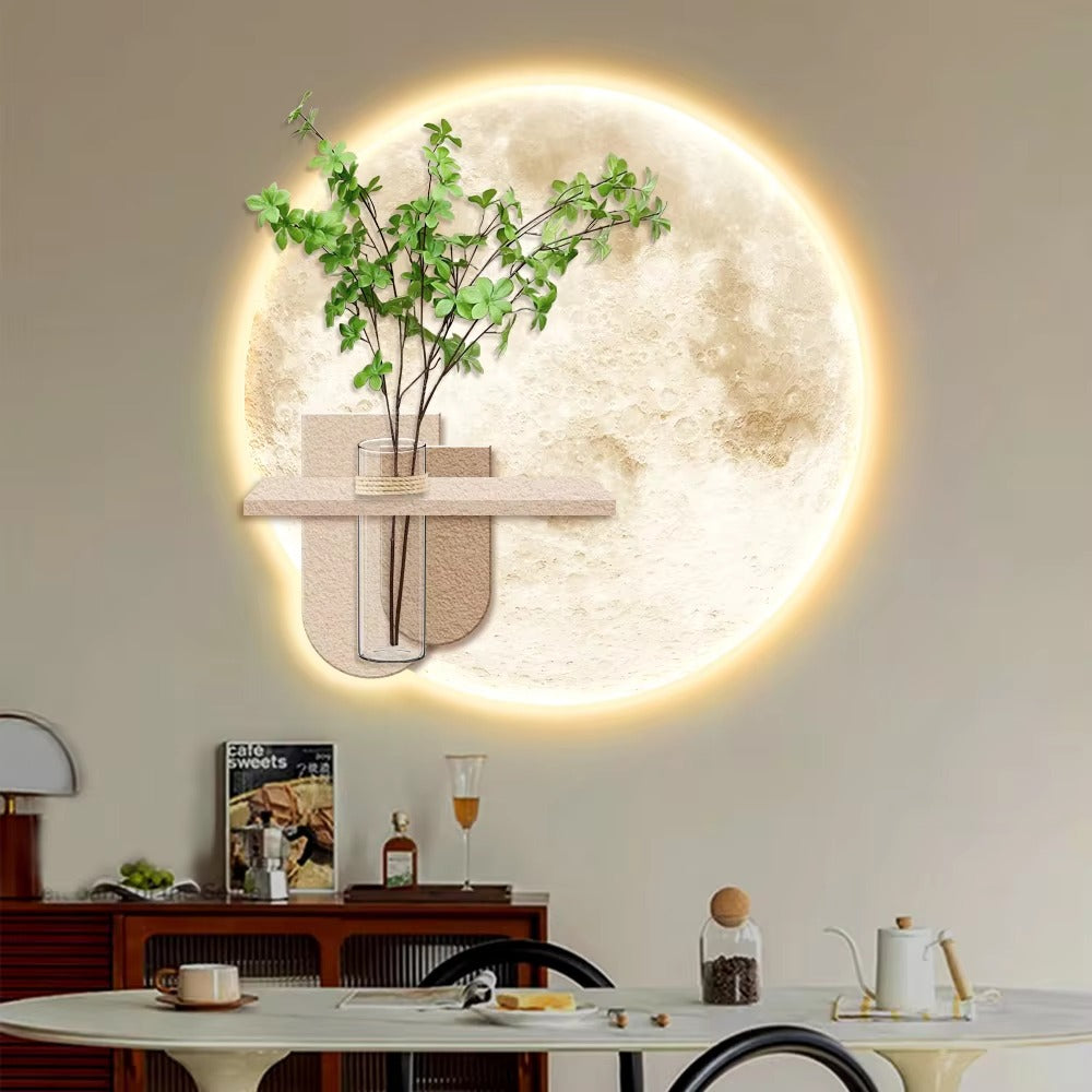 Home Decoration Modern Luxury LED Light Painting MDF 3D Sandstone Painting Wall Art Wall Painting