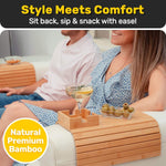 Couch Arm Tray,Bamboo Folding Sofa Tray,Sofa Armrest Tray Clip-On Couch Desk for Drinks,Snacks,Phone