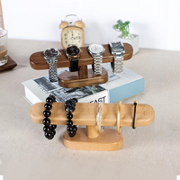 Wood Watch Display Stand Wooden Jewellery and Clocks Show Booth Solid Wood T Bar Display Jewelry Storage Stand