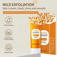 Organic Orange Exfoliating Gel Cleanser Removal Dead Skin Brightening Facial Cleansing Purifying Exfoliating Gel
