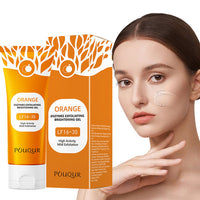 Organic Orange Exfoliating Gel Cleanser Removal Dead Skin Brightening Facial Cleansing Purifying Exfoliating Gel