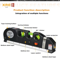 Laser Level Multifunctional Infrared Laser Marking Device Tape Measure With Magnetic Level