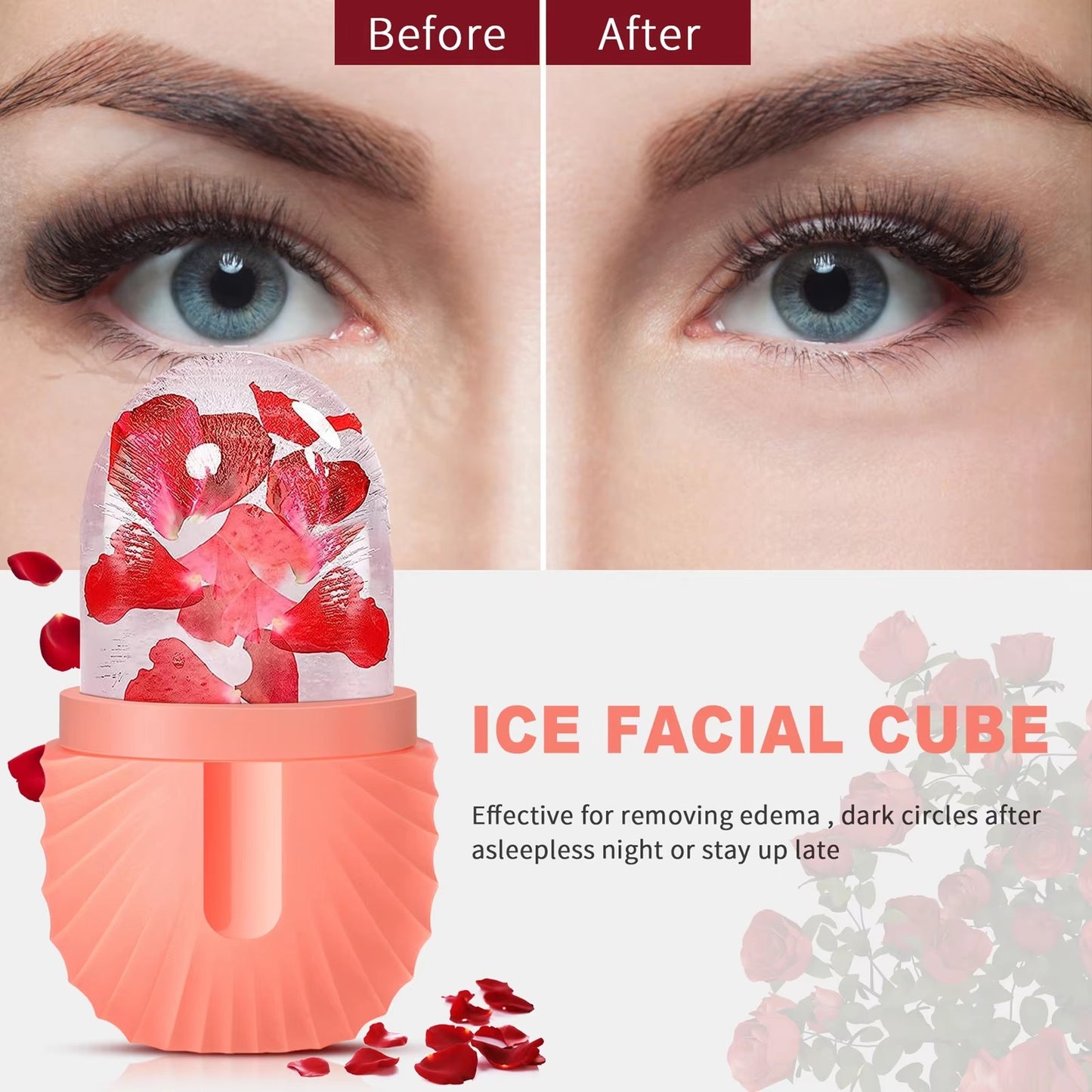 Cube Ice Roller Skin Care Eye Body Cooling Cheap Face Silicon Ice Roller Facial