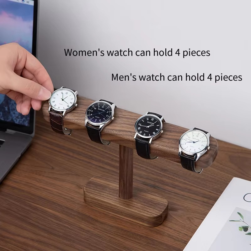 Wood Watch Display Stand Wooden Jewellery and Clocks Show Booth Solid Wood T Bar Display Jewelry Storage Stand