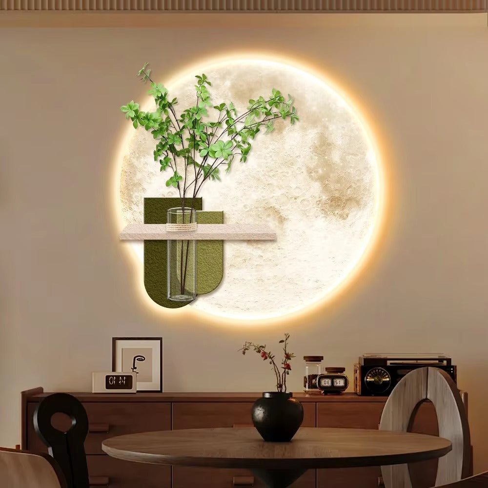 Home Decoration Modern Luxury LED Light Painting MDF 3D Sandstone Painting Wall Art Wall Painting