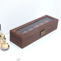 Classic High-end Luxury Wooden 6 Watch Storage Display Box Watch Box