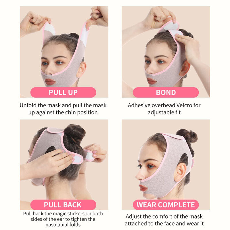 Beauty Face Sculpting Sleep Mask Double Chin Reducer V Shaped Slimming Face Mask  Reusable Facial Shaped up Lift Mask