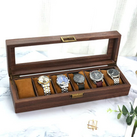 Classic High-end Luxury Wooden 6 Watch Storage Display Box Watch Box