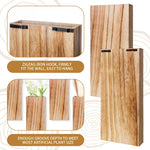 Home Decor Planters Indoor Hanging Mounted Wood Wall Holder Pots Vases