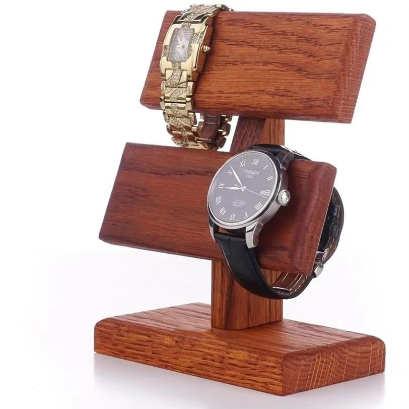 Solid Wood Men Watches Stand Holder Watch Display Storage Rack