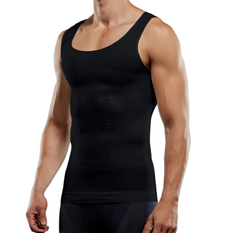 Mens Body Shaper Slimming Vest Compression Shaper Tank Top Shapewear Shirt for Men