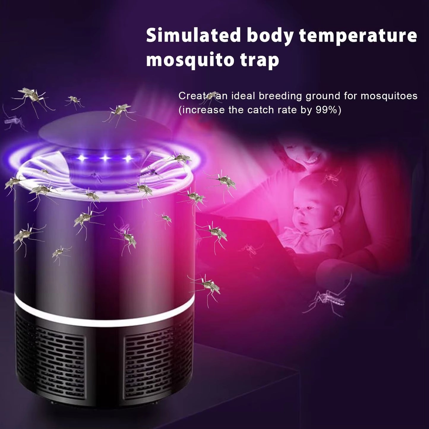 Electronic Pest Control Mini LED Night Light Insect Mosquito Repellent USB Mosquito Killer Night Mosquito Killer Lamp