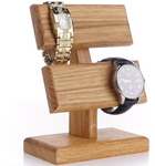 Solid Wood Men Watches Stand Holder Watch Display Storage Rack