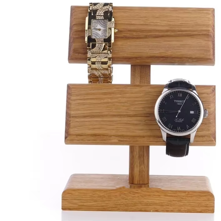 Solid Wood Men Watches Stand Holder Watch Display Storage Rack