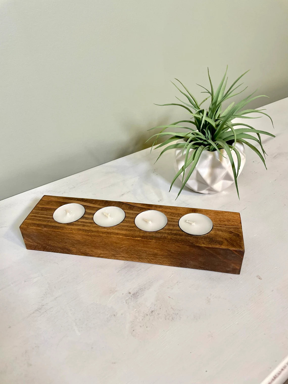Wooden Tealight Holder | Candle Holder | Tealight Centerpiece | Wood Candle Stand | Wood Candle Favor | Rustic Wedding Decor | Candle Decor