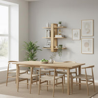 Modern Wooden Wall Shelf - Asymmetric Floating Display Rack - Handmade Floting 3-Tier Shelf-Minimalist Storage Decor for Living Room Office