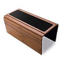 Couch Arm Table with Anti-Slip Coaster Bamboo Wood Drink Holder Tray Cup Organizer Protector for Bathroom Sofa Armrests