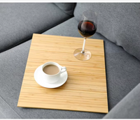 Bamboo Sofa Tray Table Foldable Bamboo Armrest Tray Couch Arm Table