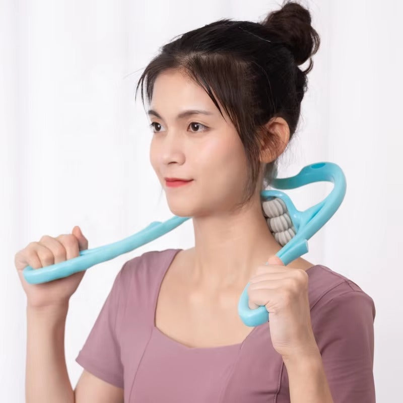 6 Ball Handheld Dual Pressure Point Manual Neck Massager Roller