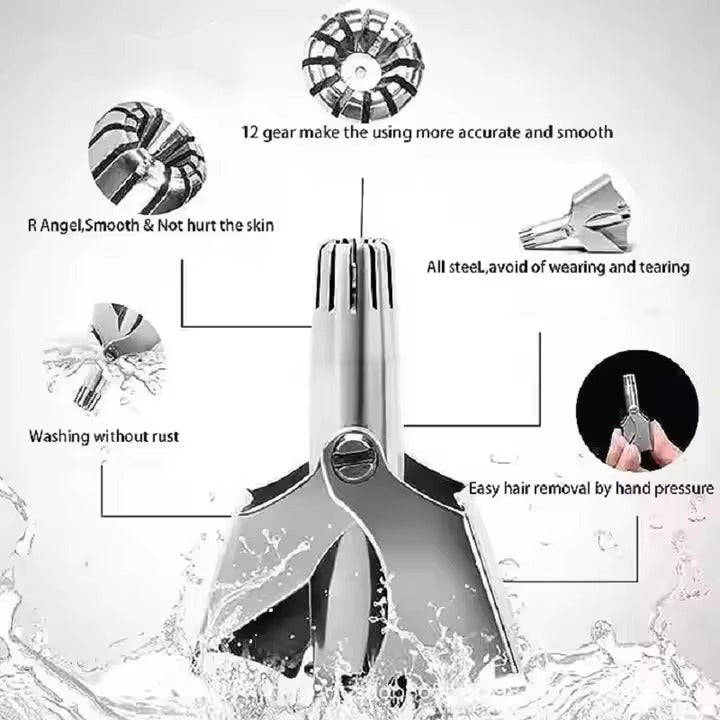 Manual Stainless Steel Waterproof Household Sundries Painless Product Articles for Daily Use Nose Hair Trimmer