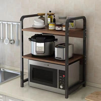 Kitchen Shelf Microwave Oven Rack Household Double Countertop Desktop Rice Cooker Stand Organizer