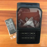 New Multi-functional Portable Mini Flame Heater with Remote Dormitory Office Home Small Desktop Heater Mini Fast Electric Heating Fan