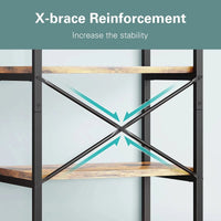 Microwave Stand Shelf Kitchen Coffee Bar 5 Tier Bakers Storage Rack Free Standing Kitchen Storage Shelf Rack